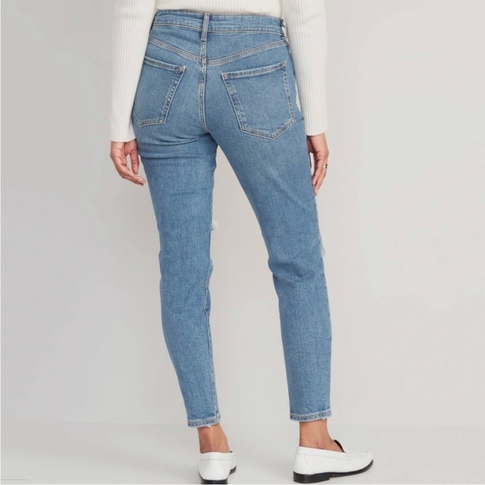 NWT Old Navy High-Waisted O.G. Straight Ripped Jeans - Picture 4 of 9